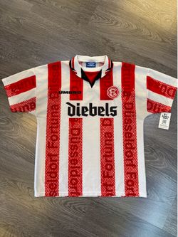 Vintage Umbro Fortuna Düsseldorf Diebels Soccer Jersey Germany Football Shirt Size L