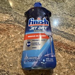 Finish Jet-Dry Rinse Aid 23 fl oz – 3-in-1 Spot Prevention & Shine