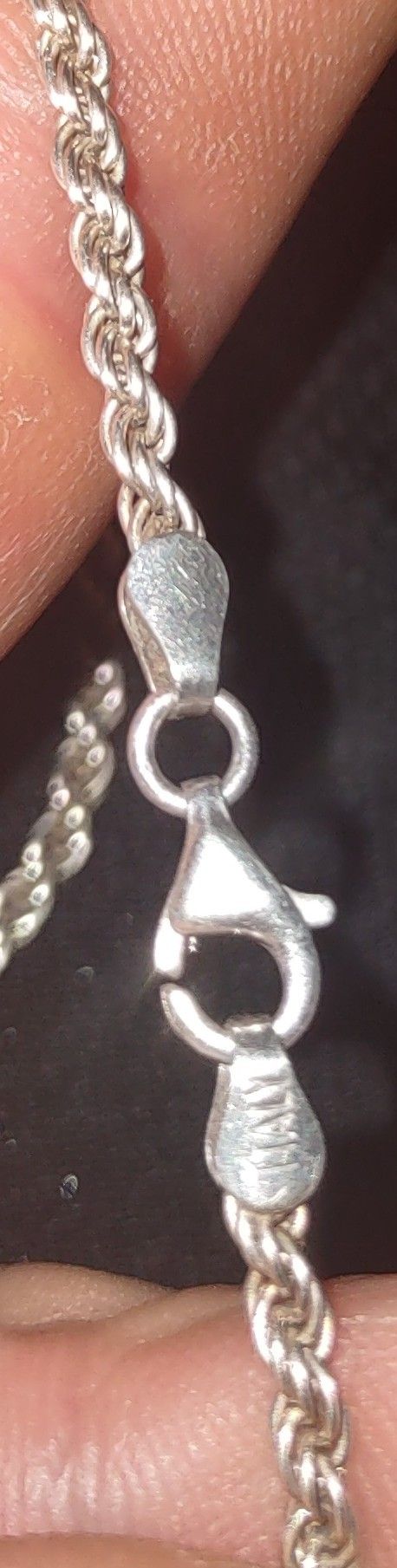 Ralph Lauren Cross w/Silver Rope Chain