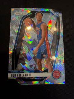 2024-25 Panini Prizm Basketball Ron Holland II Rookie Cracked Ice Prizm #269