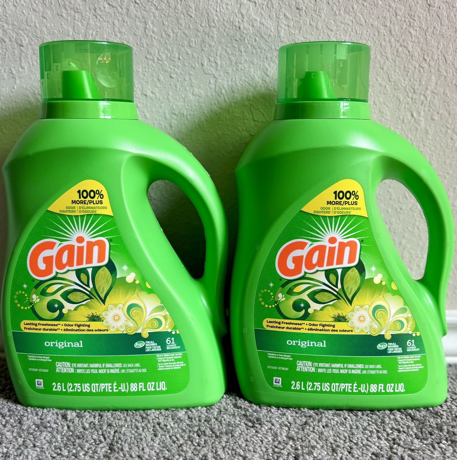 Gain laundry Detergent 2 For $16, 1 For $9