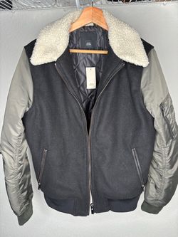 NEW River Island Sherpa Collar Bomber Jacket – Men’s Medium