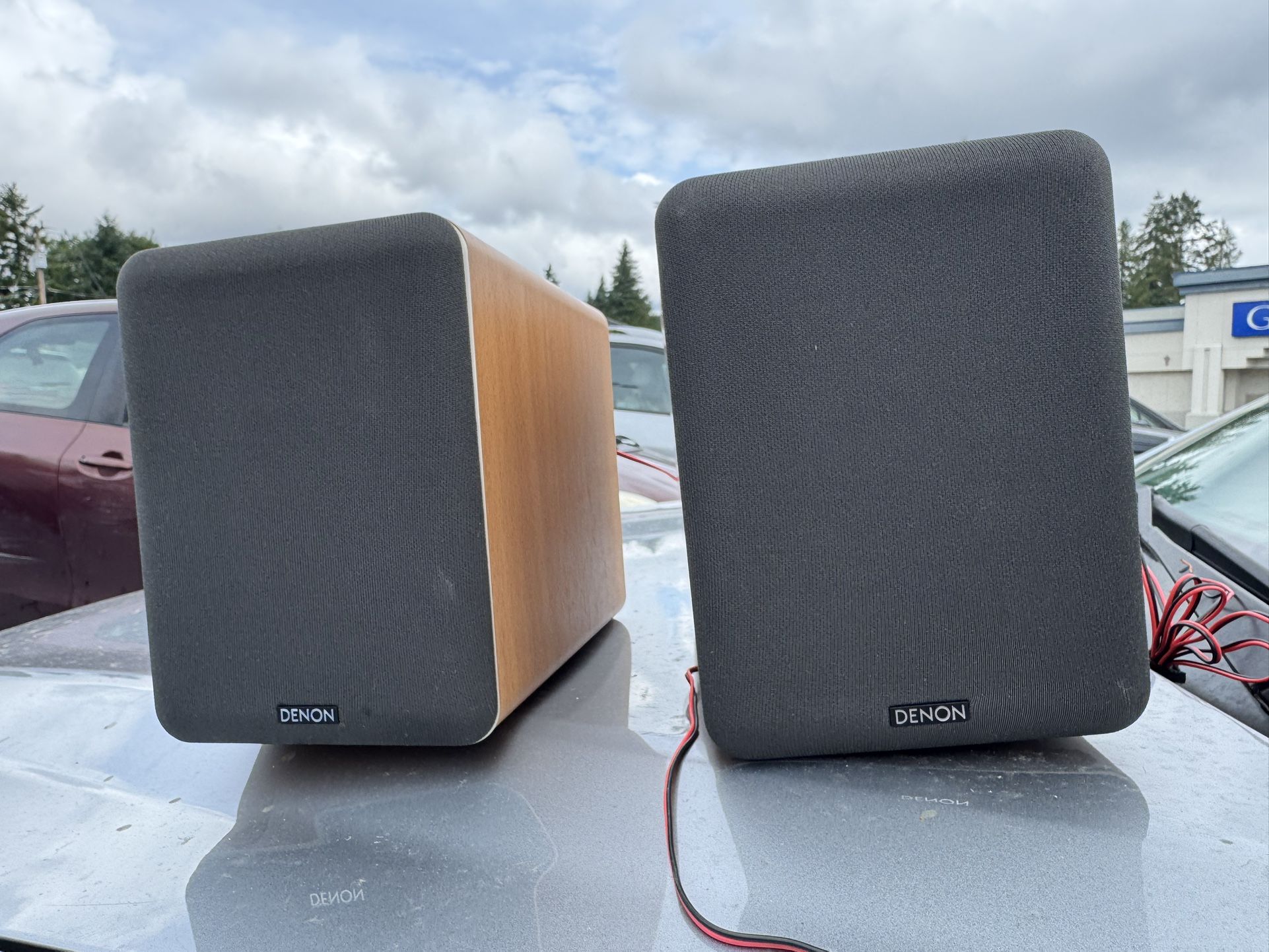 DENON SPEAKERS 🔊 2 MODEL SC M53 max input 60w iec or 120w peak impedance 6 ohms