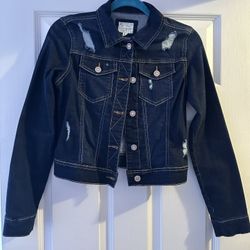 Wax Jeans Denim Jacket Distressed Size Small New