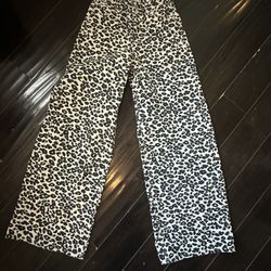 Zara Leopard Print Jeans