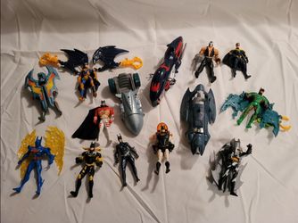Large Vintage Batman Toy Bundle - Figures + Vehicles + Accessories