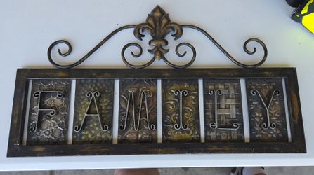 Metal Family Sign