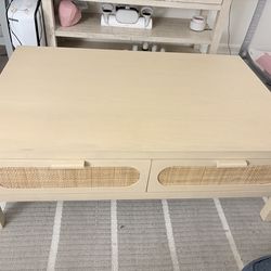 Rattan living room table