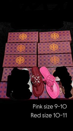 Tory Burch Miller Sandals Pink and Red