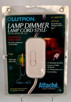 Lutron Attaché Lamp Cord Dimmer LC-300H-WH