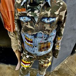 Camel jeans with matching jacket just couple sizes left the store pick up