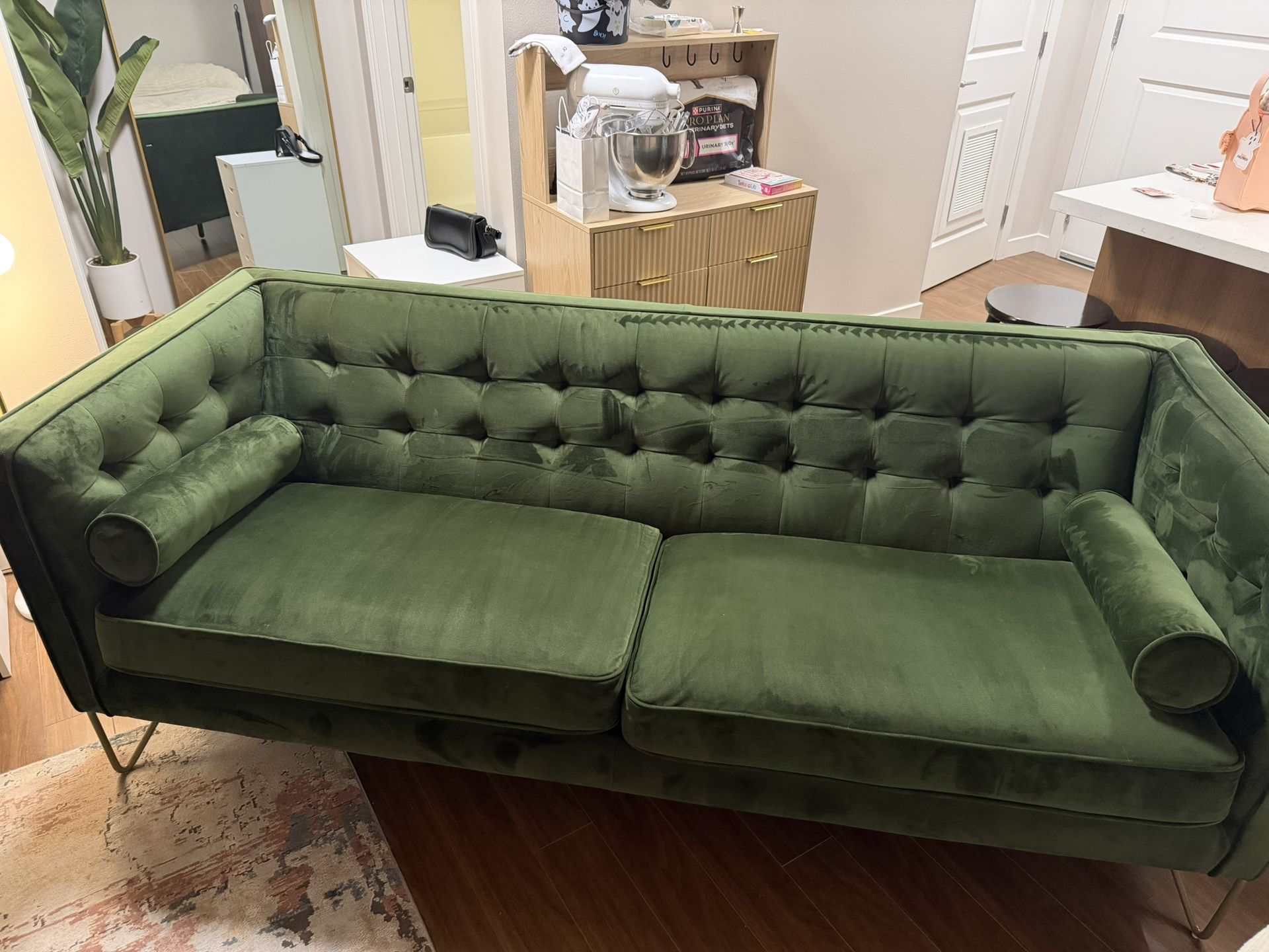 Green Velvet Couch