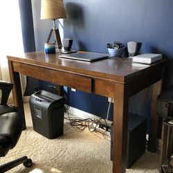 Solid Wood Desk with Chair