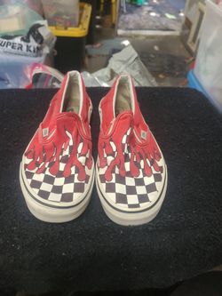 Vans slipons checked and blood size7-8.5