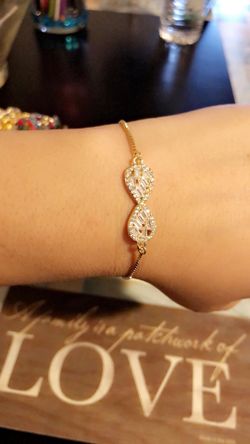 Gold plated infinity bracelet