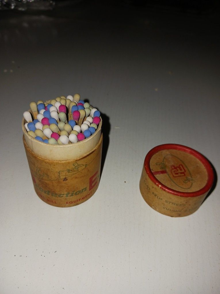 Antique Round Matchbox 