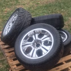 Set Of 4 -  20 Inch rims  Rims And Tires.. (Universal Bolt Pattern) 