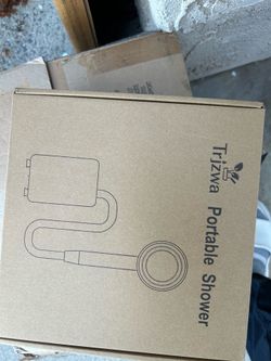 Teizwa Portable Camping Shower with Rechargeable Pump, USB Charging, Handheld Shower Head
