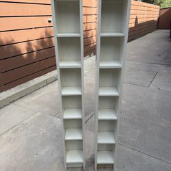 White IKEA DVD / CD Shelves
