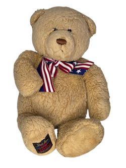 Giant Gund 100th Anniversary Teddy Bear Wish Bear 2002 Patriotic Americana