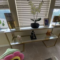 Gold Metal Console Table