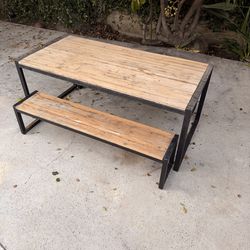 Dining table and benches