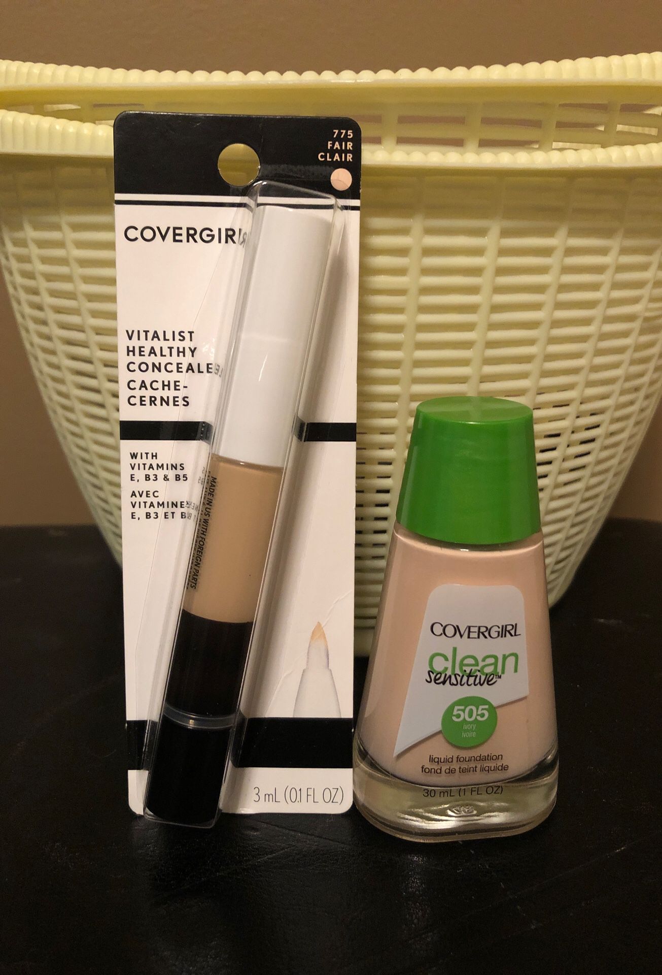 Covergirl ivory foundation and fair concealer