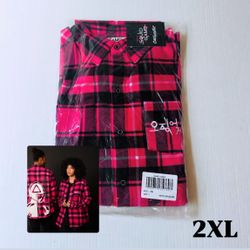 Cakeworthy Squid Games Guard Flannel Unisex Size 2XL
