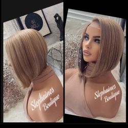 Human Hair Blended Lace Front Wig 