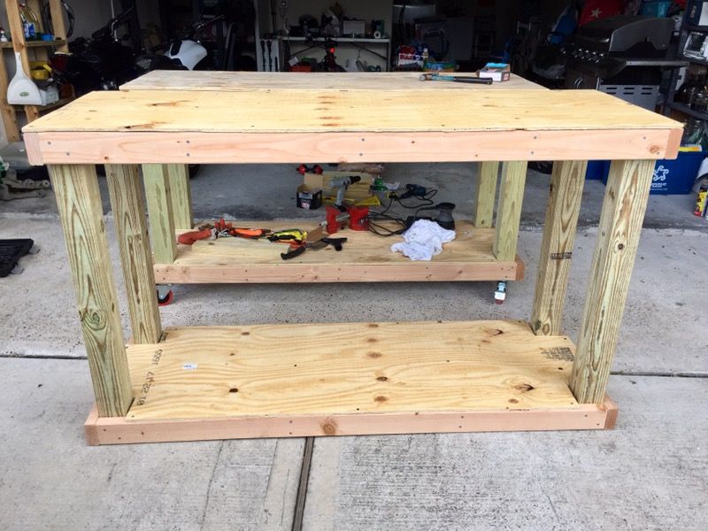 Work bench! Custom 6ft Heavy-Duty Wood Workbench!