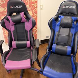 Two S Racer Gaming Chairs 