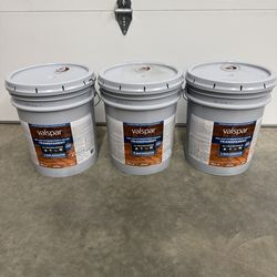 Valspar Pre-Tinted Redwood Naturaltone Transparent Exterior Wood Stain and Sealer in One ( 5-gallon ) Water-based $209 plus tax at Lowe's for 5 gallon