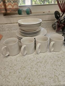 Plate, Bowl, Mug Set Cool Pattern