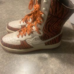 🔥Womens  Exclusive Tiger Print Safari High Top Air Force