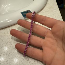 Genuine Ruby Tennis Bracelet 