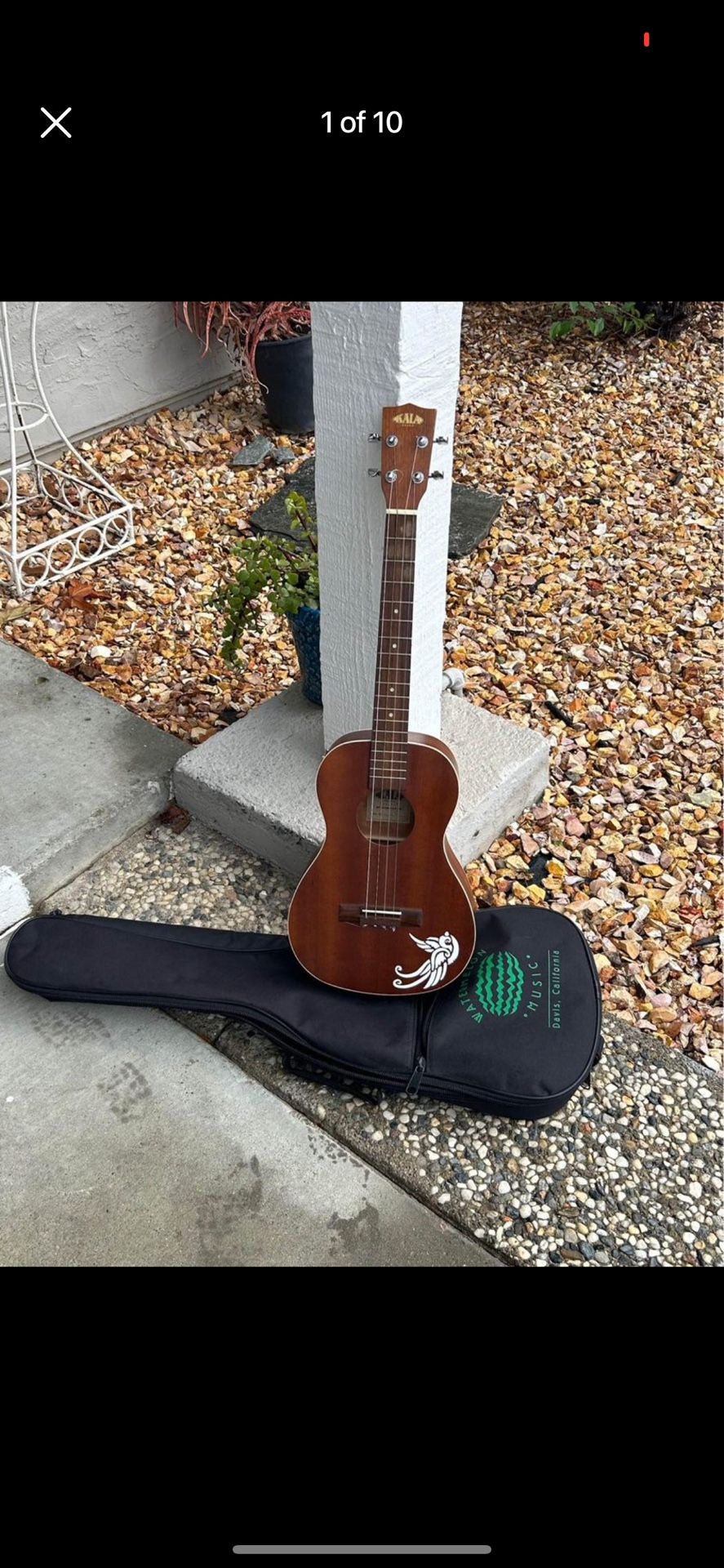 Kala KA-B All-Mahogany Travel Tenor Ukulele w/ Gig Bag