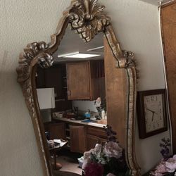 Vintage Orange Mirror In Great Condition 3x4 Feet 