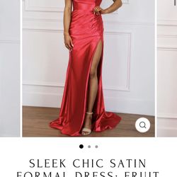 Medium Red Satin Corset Dress