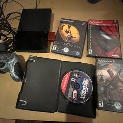 Ps2 Slim 90001  Version W Games Ans Cables
