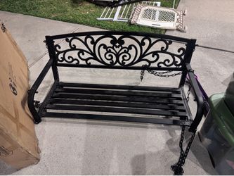 2- person steel swing bench with chains qty:2