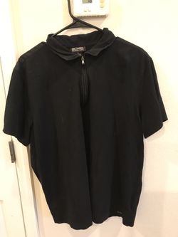 Michael Kora Polo shirt zip men xl black