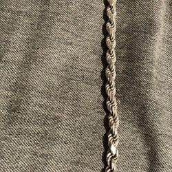 Silver Rope Bracelet 