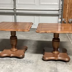 Two Solid Wood End - Side Tables - $20 Each