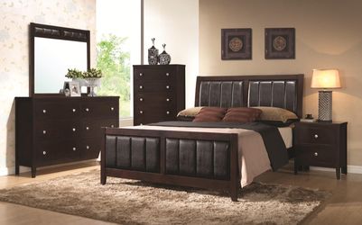 Black and Cappuccino Panel Bedroom Set - Queen or King (NO CREDIT CHECK FINANCING AVAILABLE)