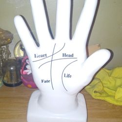 Big Glass Hand About 14 Inches High 