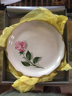 Rose China plate saucer vintage 22 carat Gold Canada