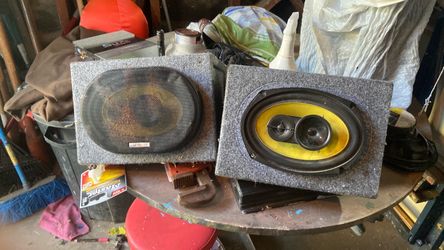 JL Audio C1-690tx 6x9" 3-Way Car Speakers in Carpeted Enclosure Boxes