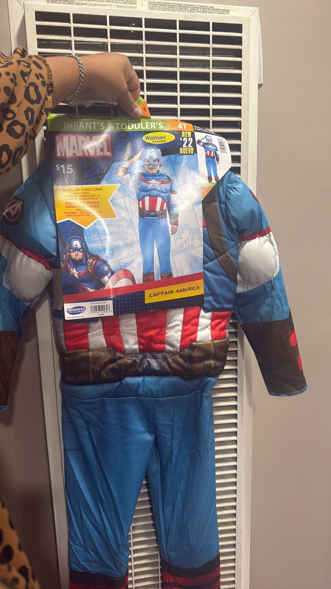 Captain America Costume For Boys Size 4T 