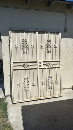 Security metal double door