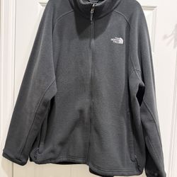 THE NORTH FACE Men’s XXL 2XL Full Zip Fleece Jacket Coat Black
